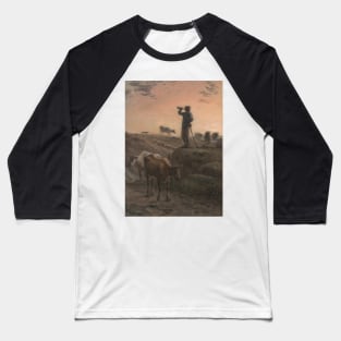 Calling Home the Cows by Jean-Francois Millet Baseball T-Shirt